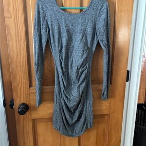 Express Charcoal Long Sleeve Dress